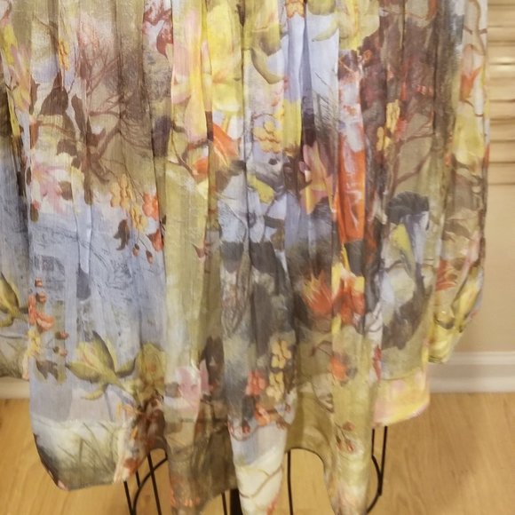 Philosophy Alberta FERRETTI floral chiffon dress S - Picture 16 of 16